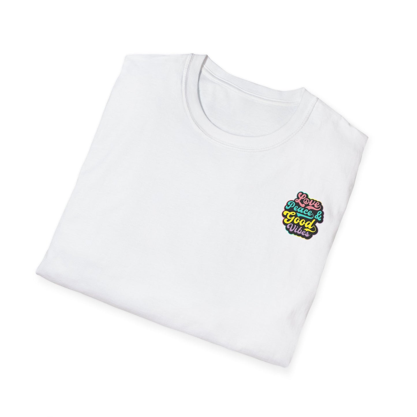 Love & Peace Floral Unisex Softstyle T-Shirt