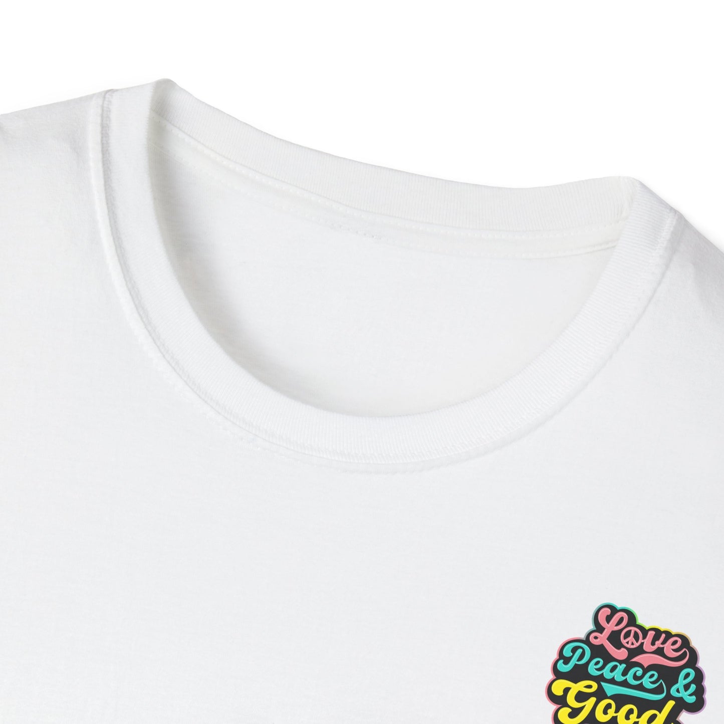 Love & Peace Floral Unisex Softstyle T-Shirt